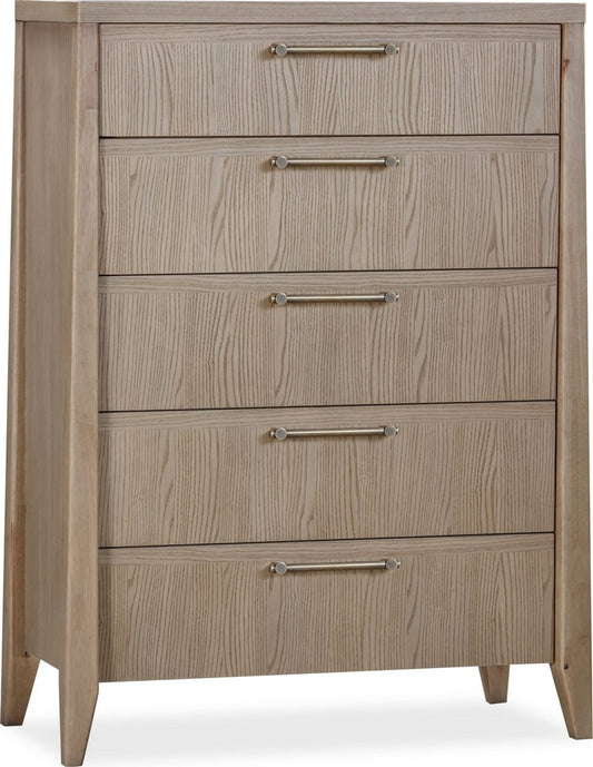 Modus Furniture - Sumire Five Drawer Ash Wood Chest in Ginger - QETW84 view 1
