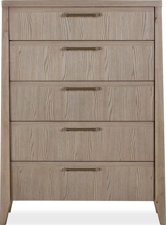 Modus Furniture - Sumire Five Drawer Ash Wood Chest in Ginger - QETW84 view 2