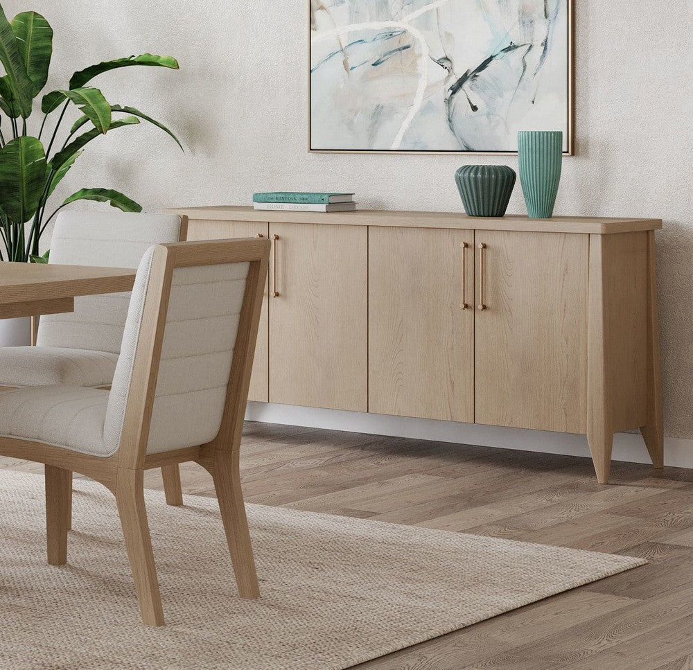 Modus Furniture - Sumire Four Door Ash Wood Sideboard in Ginger - QETW78 view 3