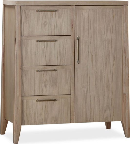 Modus Furniture - Sumire Four Drawer One Door Ash Wood Chest in Ginger - QETW85 view 1