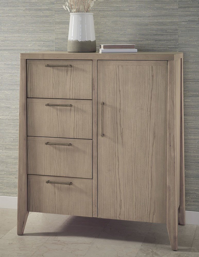 Modus Furniture - Sumire Four Drawer One Door Ash Wood Chest in Ginger - QETW85 view 3