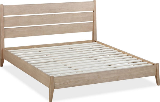 Modus Furniture - Sumire King-size Slatted Ash Wood Platform Bed in Ginger - QETWH7 view 1