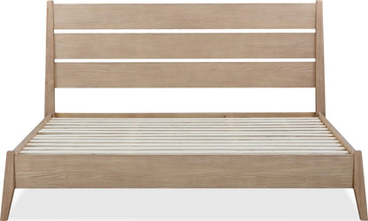 Modus Furniture - Sumire King-size Slatted Ash Wood Platform Bed in Ginger - QETWH7 view 4