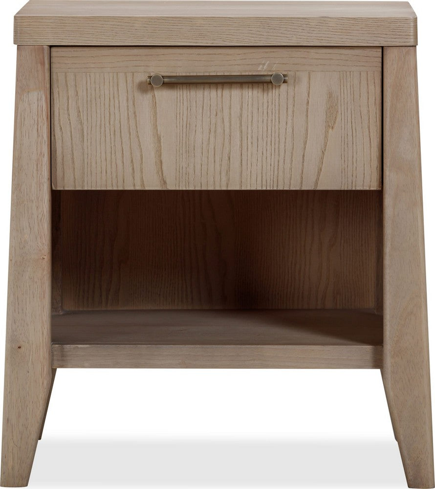 Modus Furniture - Sumire One Drawer One Shelf Ash Wood Nightstand in Ginger - QETW81 view 2