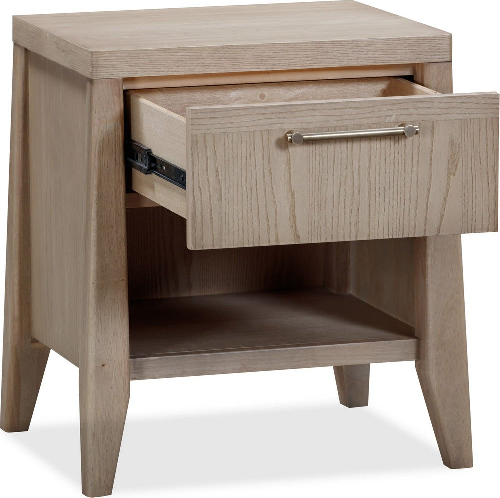 Modus Furniture - Sumire One Drawer One Shelf Ash Wood Nightstand in Ginger - QETW81 view 3