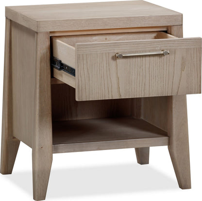 Modus Furniture - Sumire One Drawer One Shelf Ash Wood Nightstand in Ginger - QETW81 view 3