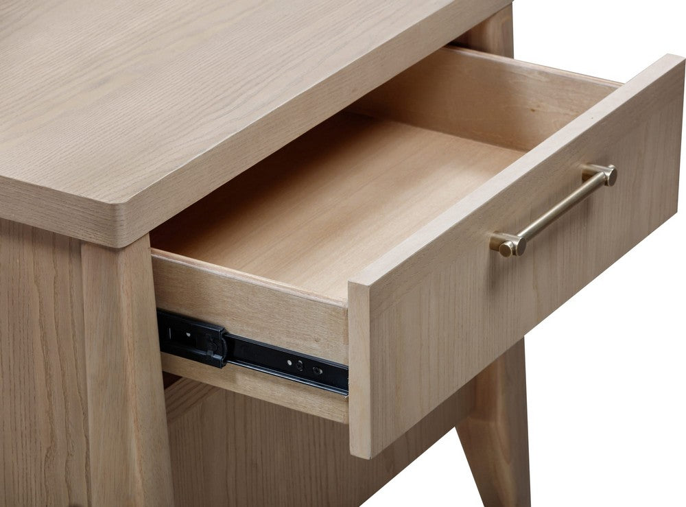 Modus Furniture - Sumire One Drawer One Shelf Ash Wood Nightstand in Ginger - QETW81 view 5