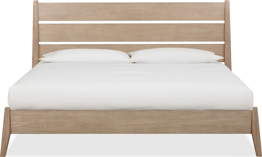 Modus Furniture - Sumire Queen-size Slatted Ash Wood Platform Bed in Ginger - QETWH5 view 2