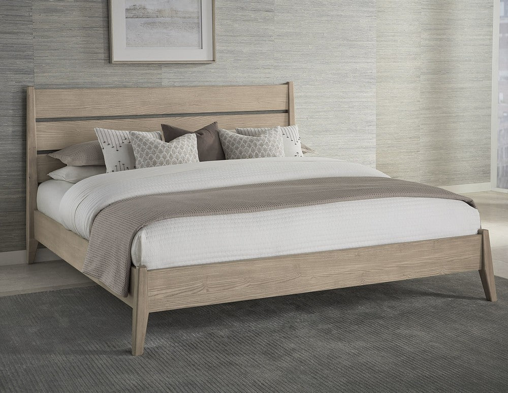 Modus Furniture - Sumire Queen-size Slatted Ash Wood Platform Bed in Ginger - QETWH5 view 8
