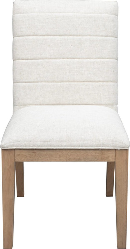 Modus Furniture - Sumire Solid Wood Dining Chair in Ginger and Natural Linen Set of 2 - QETW65_2 view 2