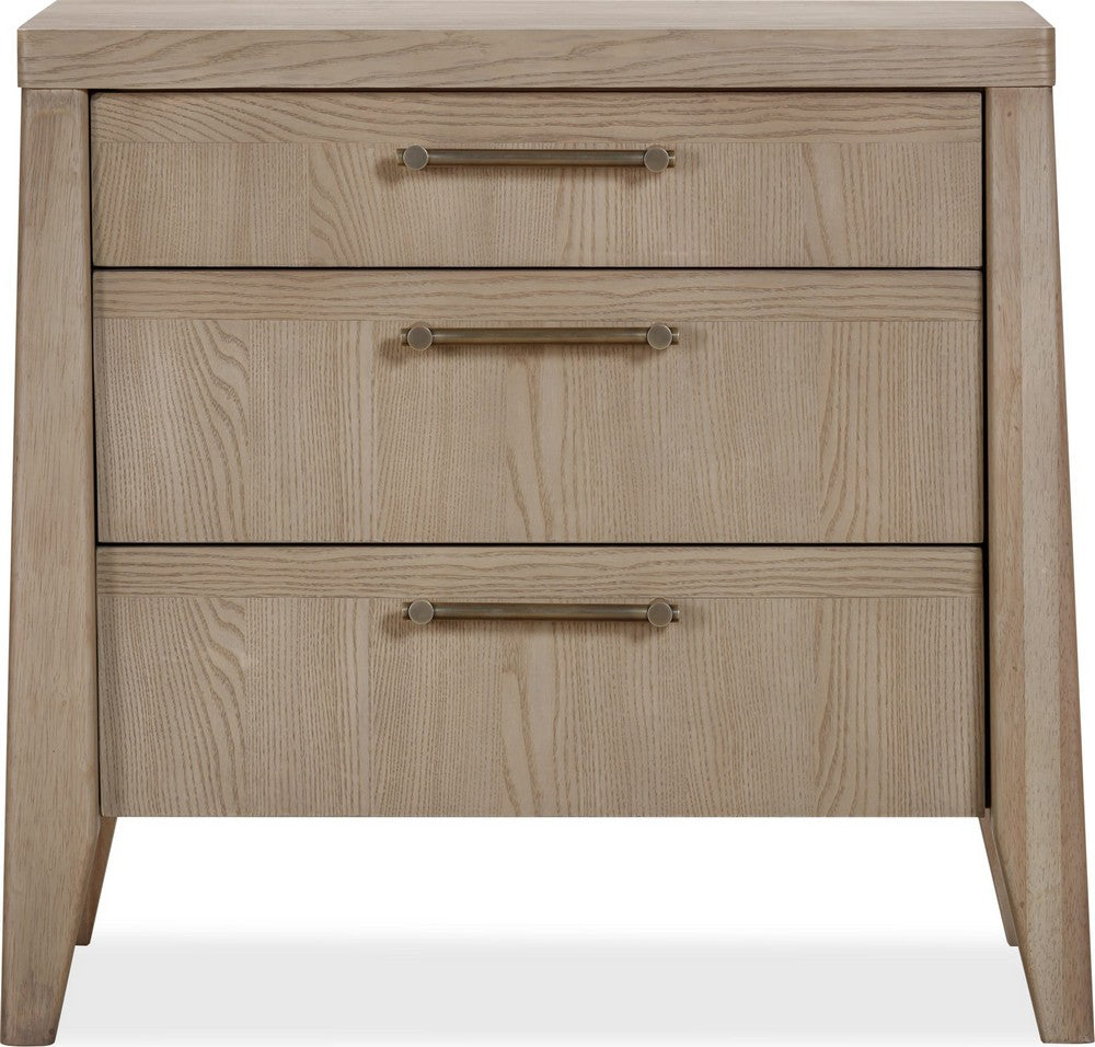 Modus Furniture - Sumire Three Drawer Ash Wood Nightstand in Ginger - QETW81C view 2