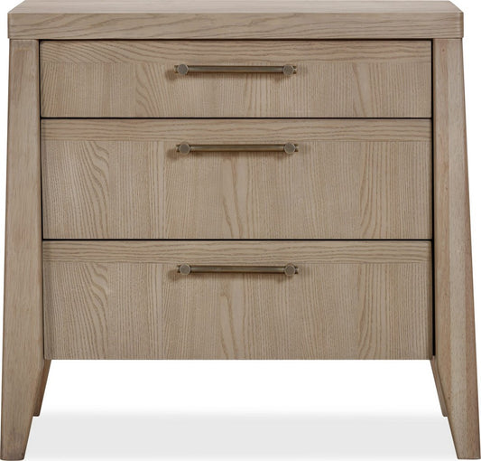Modus Furniture - Sumire Three Drawer Ash Wood Nightstand in Ginger - QETW81C view 2