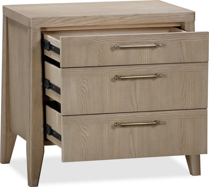 Modus Furniture - Sumire Three Drawer Ash Wood Nightstand in Ginger - QETW81C view 4