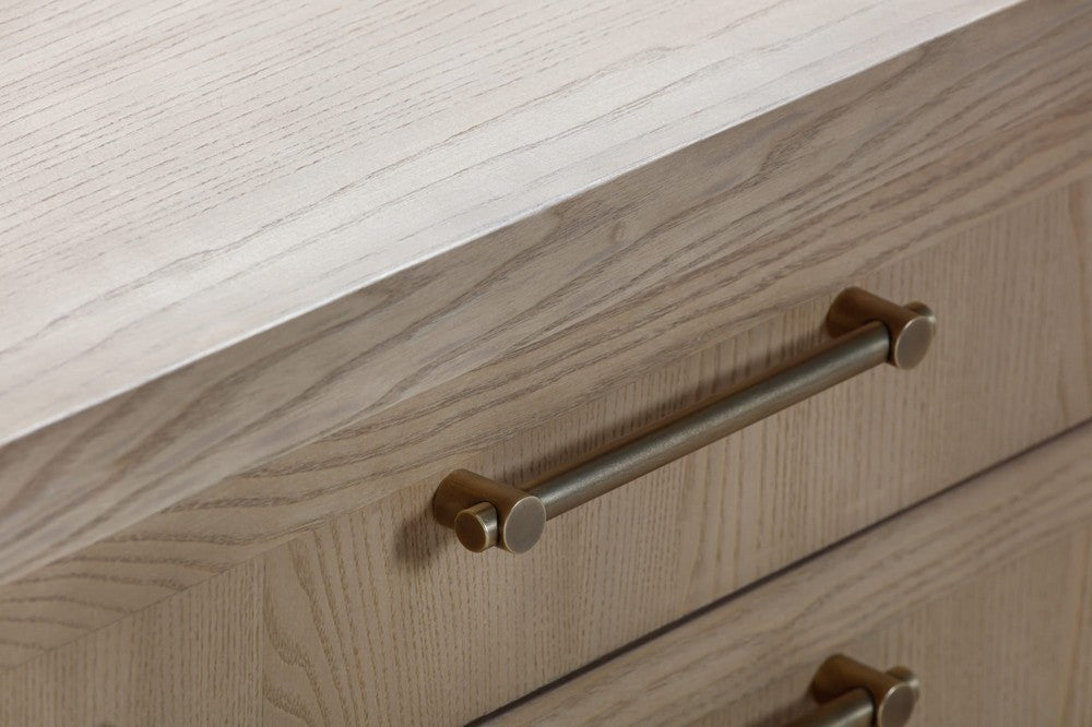Modus Furniture - Sumire Three Drawer Ash Wood Nightstand in Ginger - QETW81C view 5