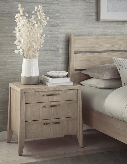 Modus Furniture - Sumire Three Drawer Ash Wood Nightstand in Ginger - QETW81C view 6