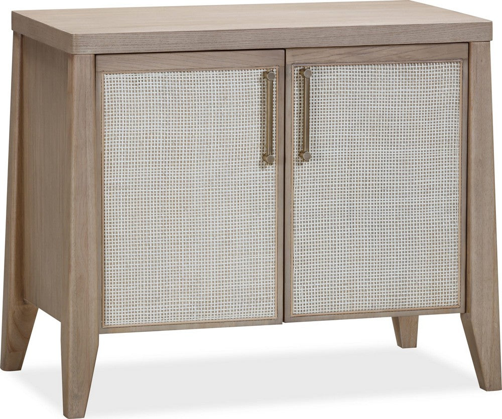 Modus Furniture - Sumire Two Door Ash Wood Bachelor Chest in Ginger and Natural Cane - QETW86 view 1