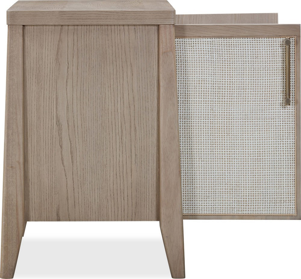 Modus Furniture - Sumire Two Door Ash Wood Bachelor Chest in Ginger and Natural Cane - QETW86 view 4