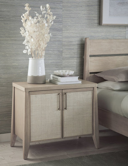 Modus Furniture - Sumire Two Door Ash Wood Bachelor Chest in Ginger and Natural Cane - QETW86 view 6