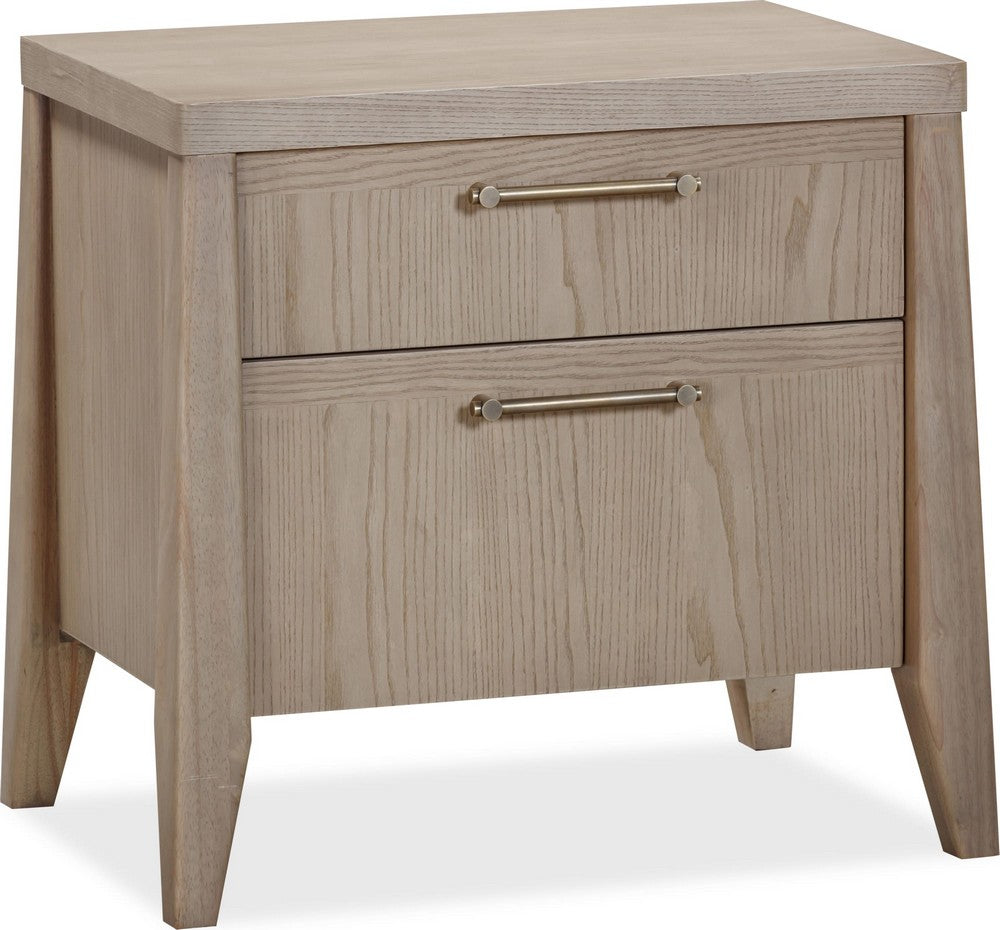 Modus Furniture - Sumire Two Drawer Ash Wood Nightstand in Ginger - QETW81B view 1