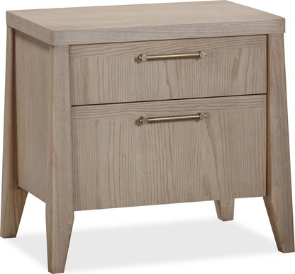 Modus Furniture - Sumire Two Drawer Ash Wood Nightstand in Ginger - QETW81B view 1