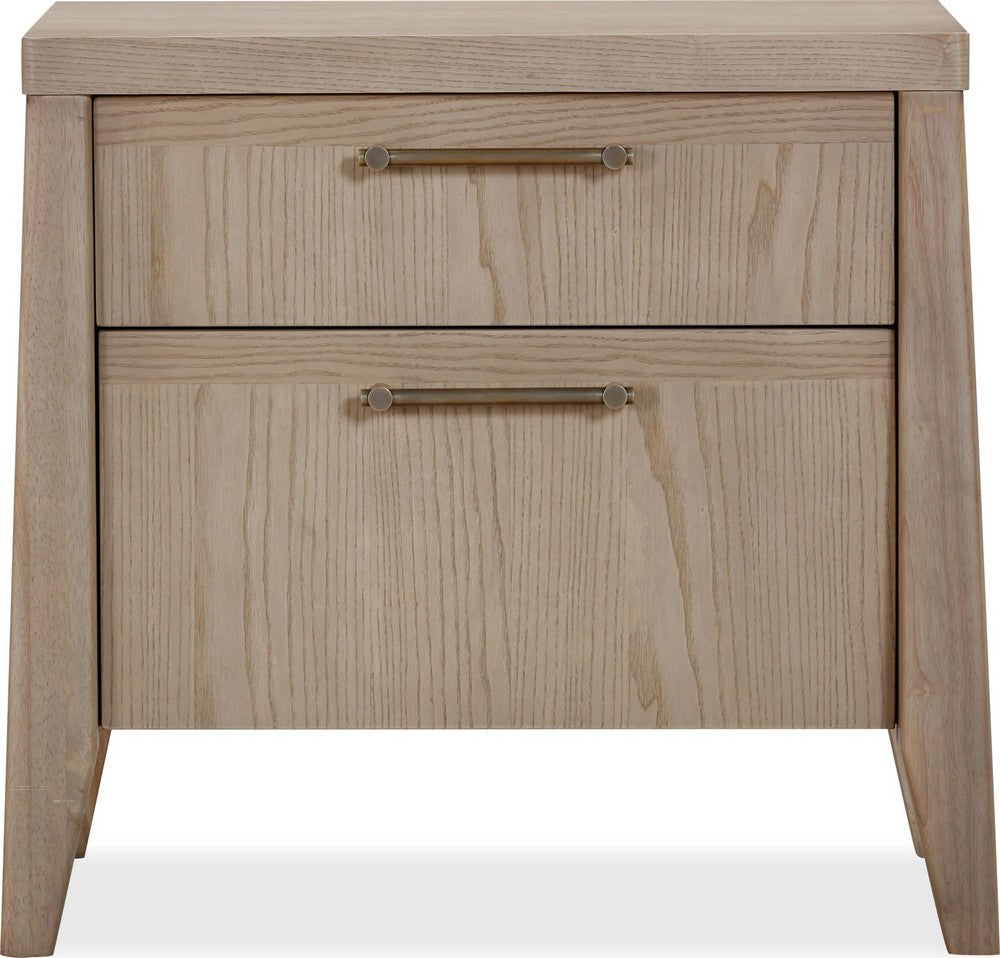 Modus Furniture - Sumire Two Drawer Ash Wood Nightstand in Ginger - QETW81B view 2