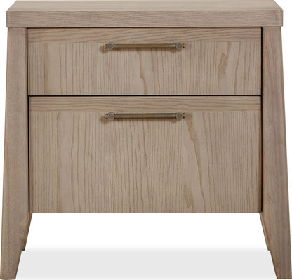 Modus Furniture - Sumire Two Drawer Ash Wood Nightstand in Ginger - QETW81B view 2