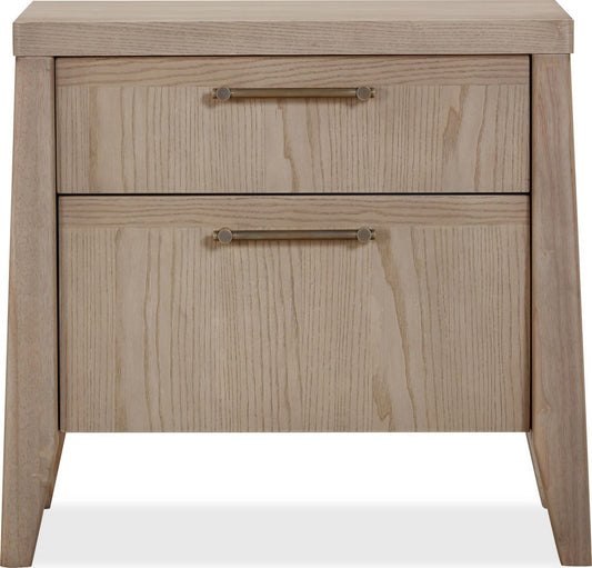 Modus Furniture - Sumire Two Drawer Ash Wood Nightstand in Ginger - QETW81B view 2
