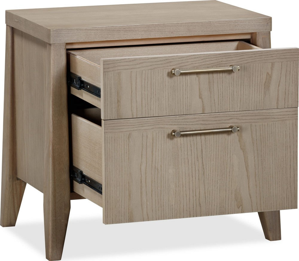 Modus Furniture - Sumire Two Drawer Ash Wood Nightstand in Ginger - QETW81B view 3