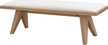 Modus Furniture - Sumire Upholstered Bench in Ginger and Natural Linen - QETW80 view 1