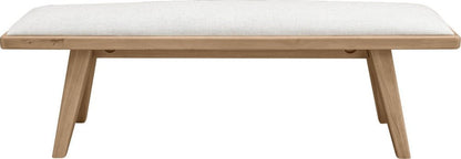 Modus Furniture - Sumire Upholstered Bench in Ginger and Natural Linen - QETW80 view 2