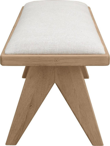 Modus Furniture - Sumire Upholstered Bench in Ginger and Natural Linen - QETW80 view 3