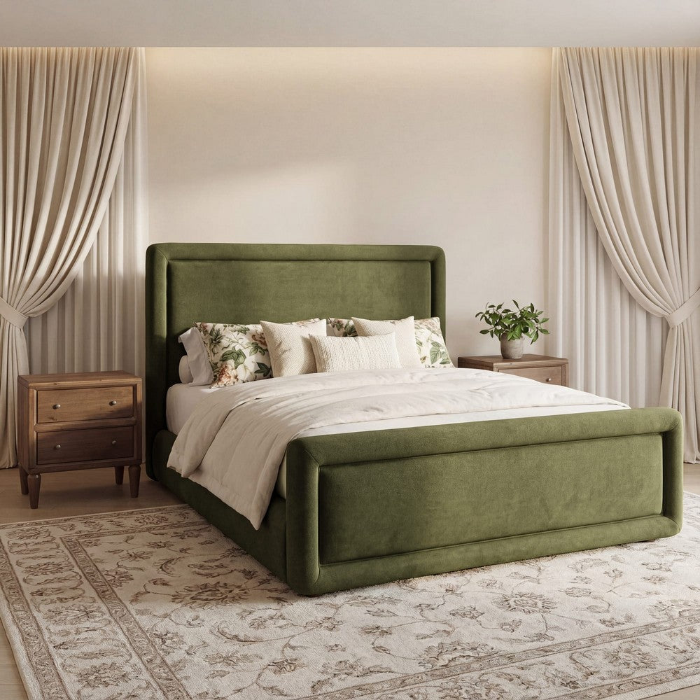Modus Furniture - Summit Uph CKing Bed - Moss - WG2JH6 view 4