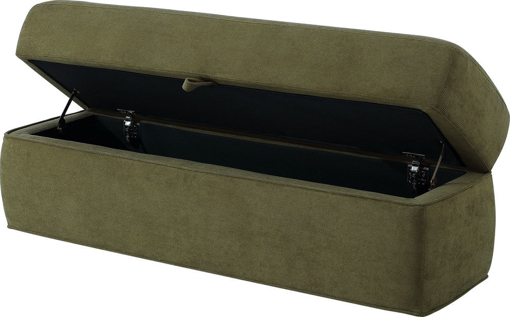 Modus Furniture - Summit Uph Strg Bench - Moss - WG2J91 view 2