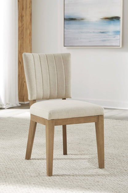 Modus Furniture - Sumner Channel Back Upholstered Dining Chair in Natural - NDMT64_1 view 6