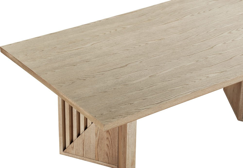 Modus Furniture - Sumner Double Pedestal Oak Dining Table in Natural - NDMT60 view 3