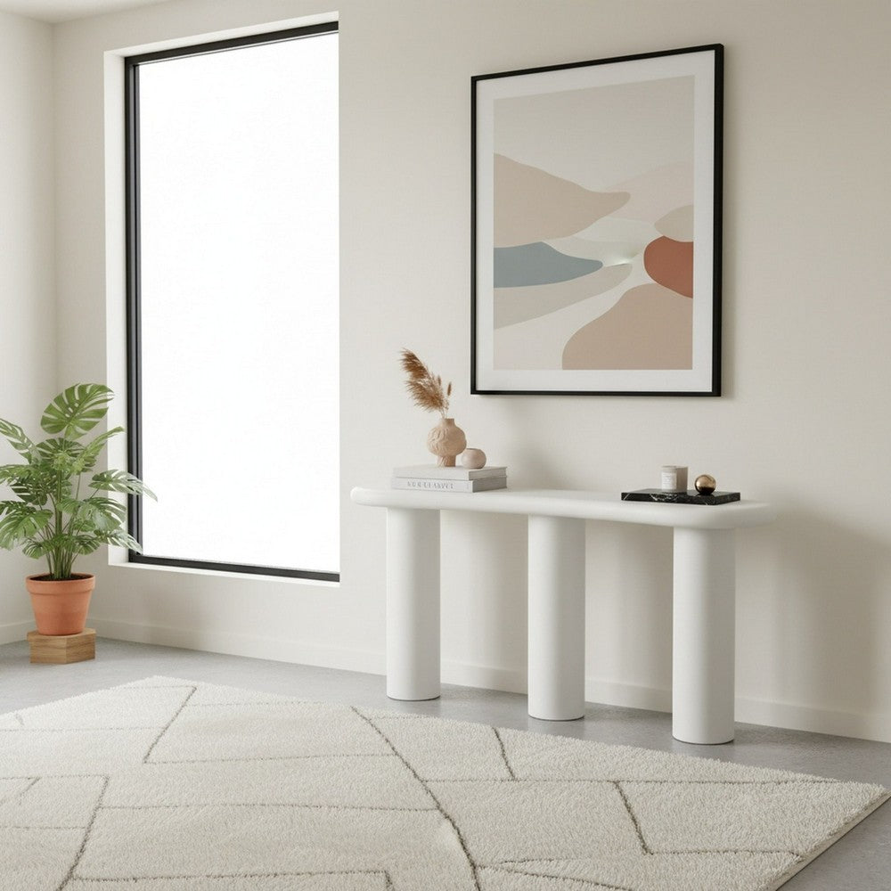 Modus Furniture - Sven Wooden Console Table in Rice - QTUJ23 view 3