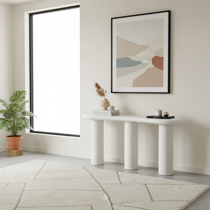 Modus Furniture - Sven Wooden Console Table in Rice - QTUJ23 view 3