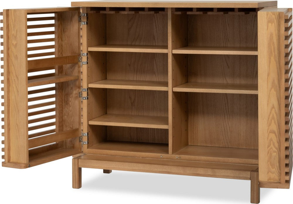 Modus Furniture - Tanner Bar Cabinet - Flaxen - QPUD80 view 3