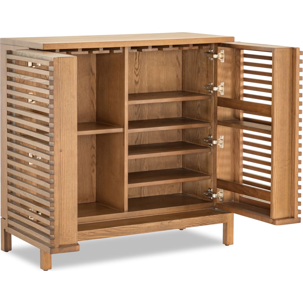 Modus Furniture - Tanner Bar Cabinet - Flaxen - QPUD80 view 6