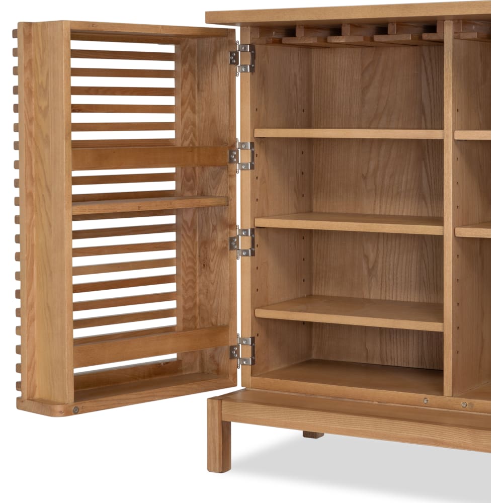 Modus Furniture - Tanner Bar Cabinet - Flaxen - QPUD80 view 8