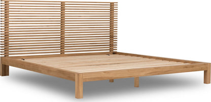 Modus Furniture - Tanner California King-size Solid Ash Platform Bed in Flaxen - QPUDH6 view 4