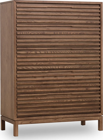 Modus Furniture - Tanner Five Drawer Ash Wood Chest in Roux - QPUA84 view 1