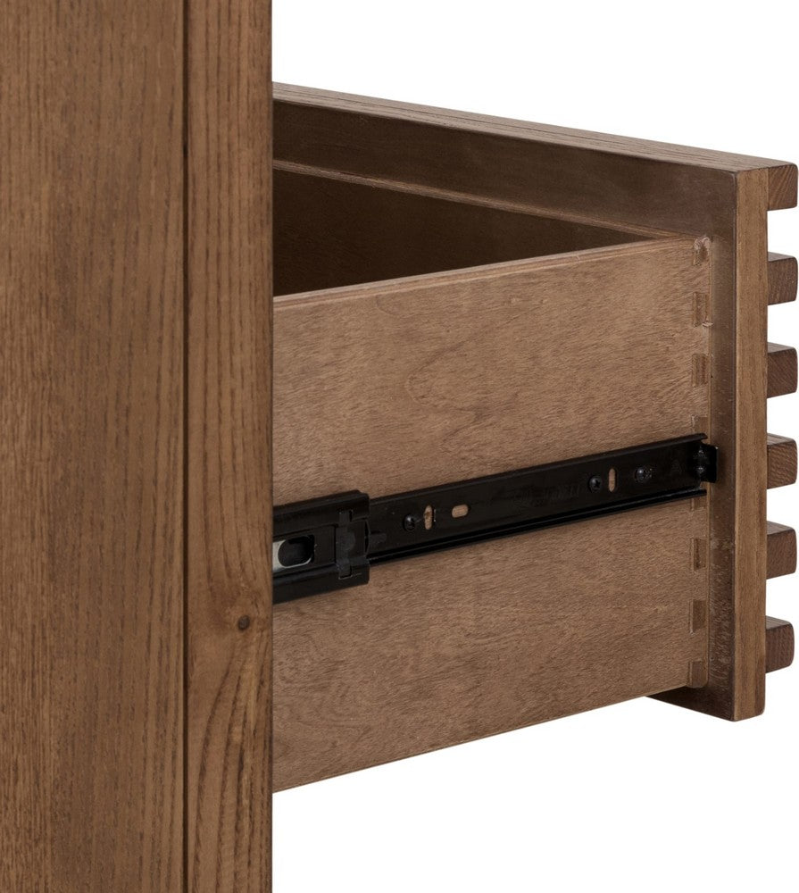 Modus Furniture - Tanner Five Drawer Ash Wood Chest in Roux - QPUA84 view 3