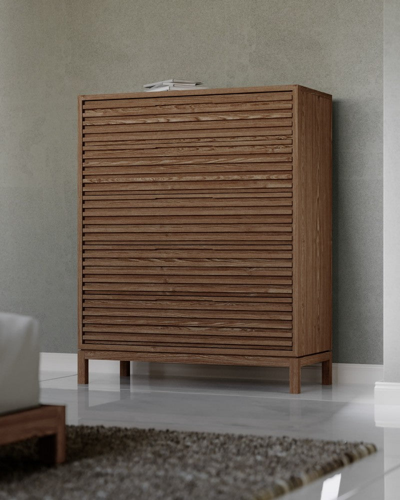 Modus Furniture - Tanner Five Drawer Ash Wood Chest in Roux - QPUA84 view 5