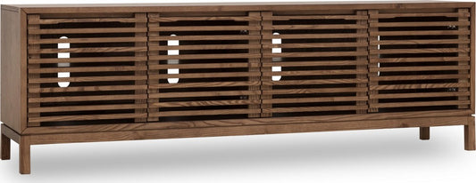 Modus Furniture - Tanner Four Door Solid Ash Media Console in Roux - QPUA26 view 1