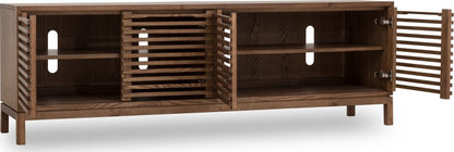 Modus Furniture - Tanner Four Door Solid Ash Media Console in Roux - QPUA26 view 3