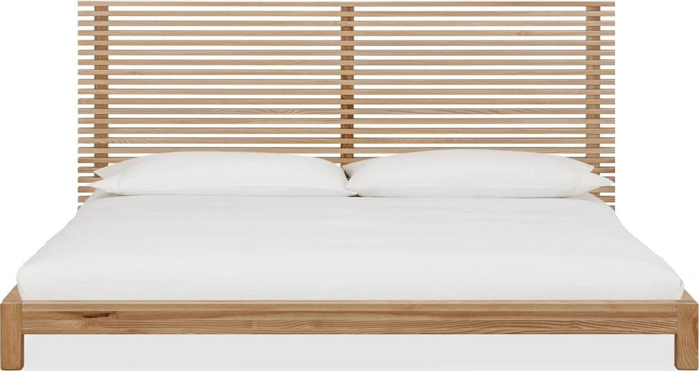Modus Furniture - Tanner Full-size Solid Ash Platform Bed in Flaxen - QPUDH4 view 2