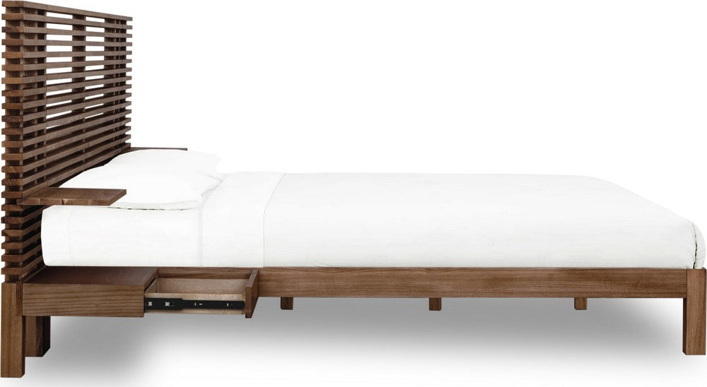 Modus Furniture - Tanner Full-size Solid Ash Wall Bed with Integrated Nightstands in Roux - QPUAJ4 view 3