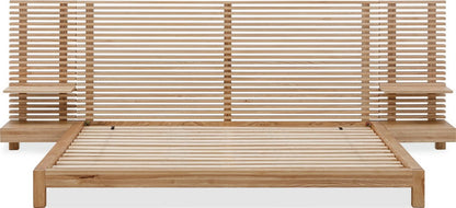 Modus Furniture - Tanner King-size Solid Ash Wall Bed with Integrated Nightstands in Flaxen - QPUDJ7 view 4