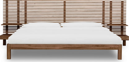 Modus Furniture - Tanner King-size Solid Ash Wall Bed with Integrated Nightstands in Roux - QPUAJ7 view 2